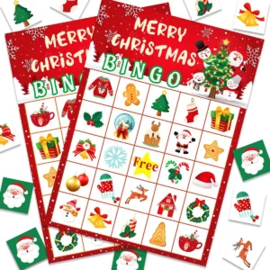 Christmas Bingo Card Game Set